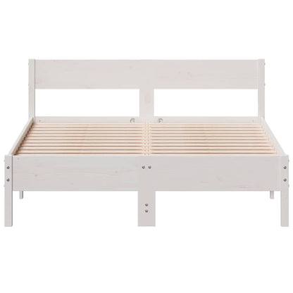 Bed Frame without Mattress White 160x200 cm Solid Wood Pine