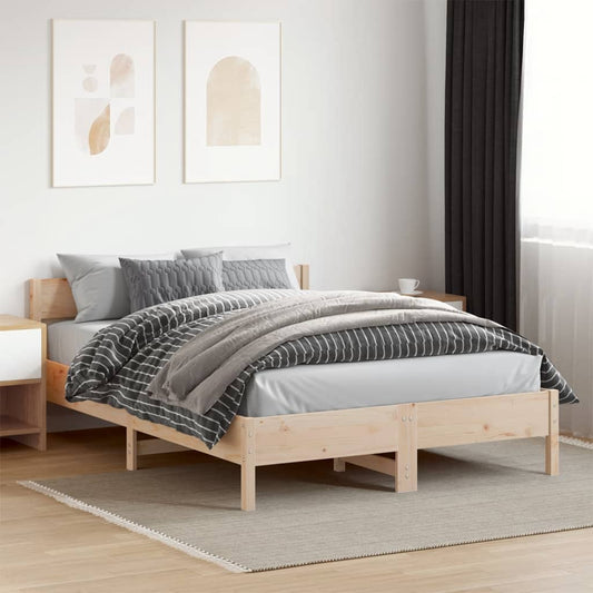 Bed Frame without Mattress 120x200 cm Solid Wood Pine