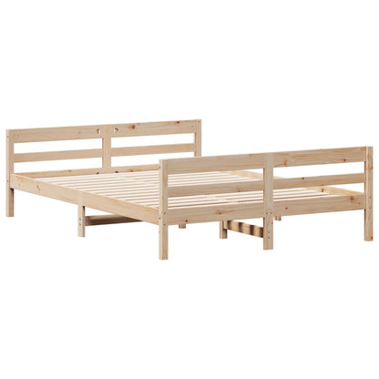 Bed Frame without Mattress 120x200 cm Solid Wood Pine