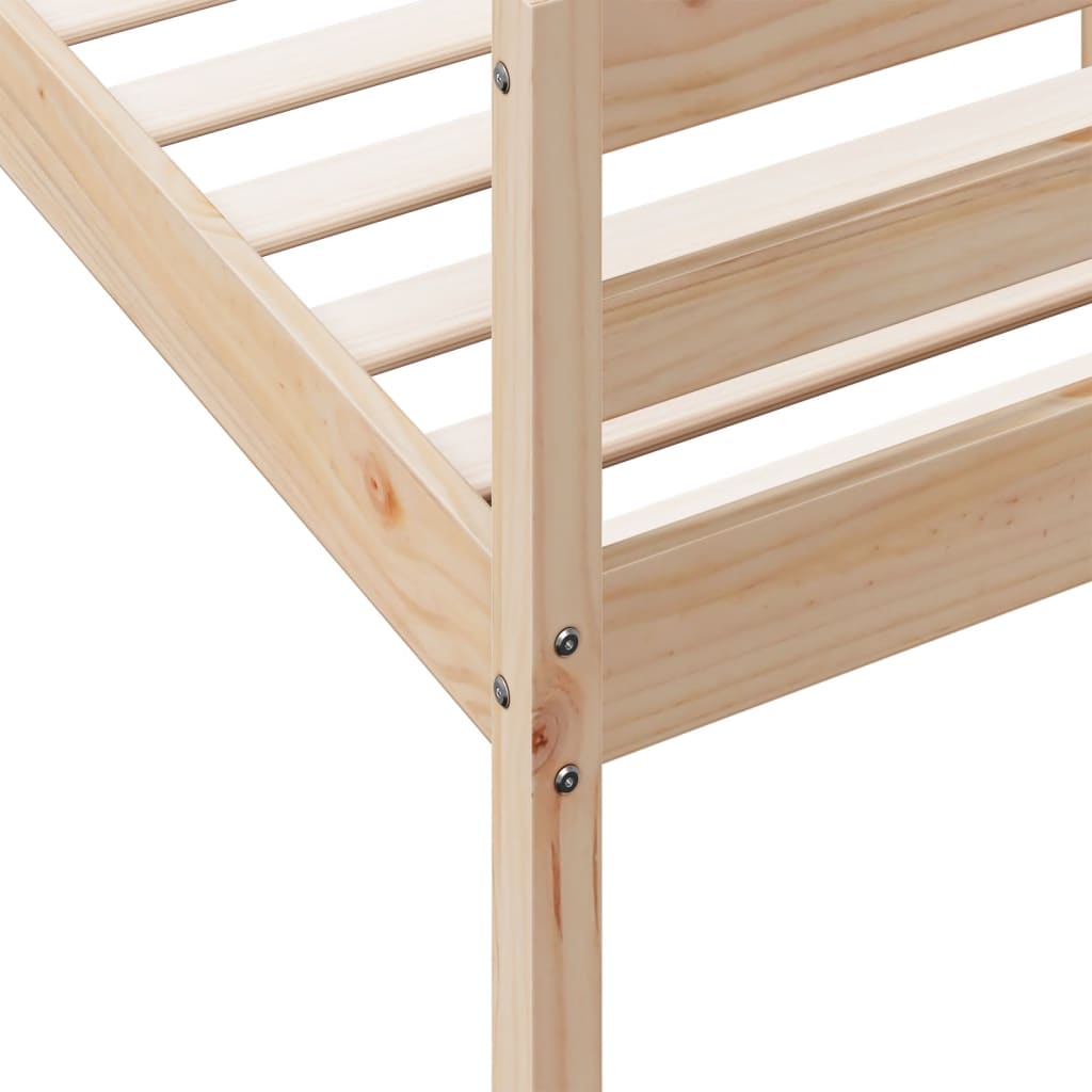 Bed Frame without Mattress 120x200 cm Solid Wood Pine