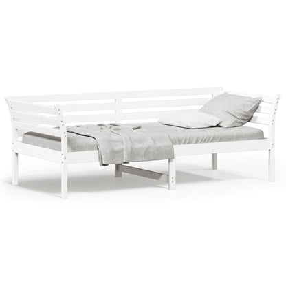 Day Bed without Mattress White 100x200 cm Solid Wood Pine