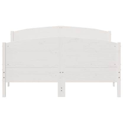Bed Frame without Mattress White 160x200 cm Solid Wood Pine