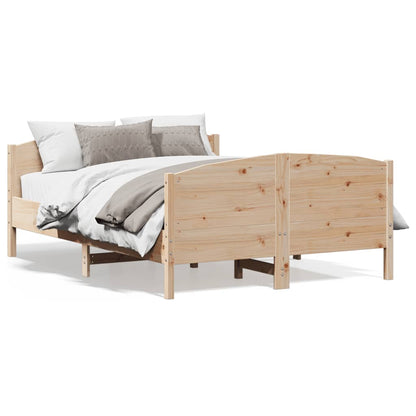 Bed Frame without Mattress 150x200 cm King Size Solid Wood Pine
