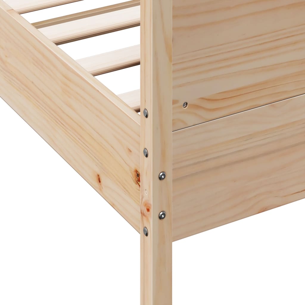 Bed Frame without Mattress 140x200 cm Solid Wood Pine
