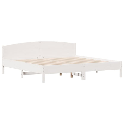 Bed Frame | White | Solid pine wood | Super King | Bed Frame