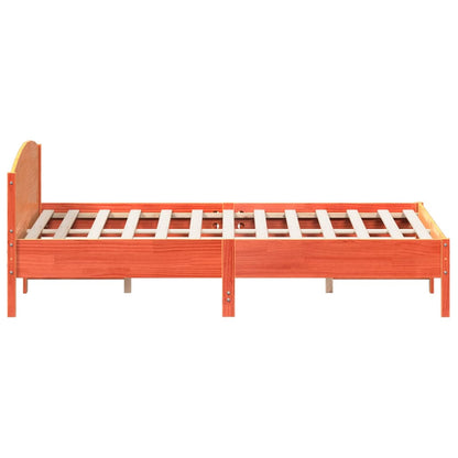 Bed Frame | Wax Brown | Solid pine wood, Plywood | Super King |  Durable
