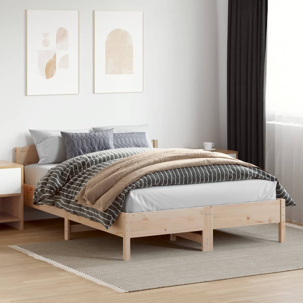 Bed Frame | Natural wood | Solid pine wood, Plywood | 160x200 cm