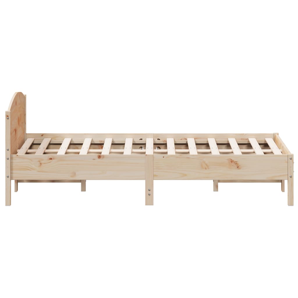 Bed Frame | Natural wood | Solid pine wood | King | Classic/Traditional