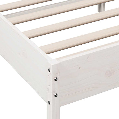 Bed Frame without Mattress White 180x200 cm Super King Solid Wood Pine