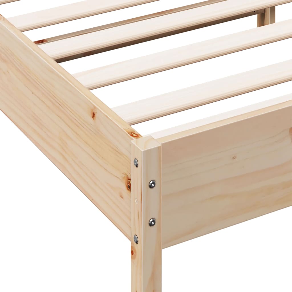 Bed Frame without Mattress 160x200 cm Solid Wood Pine