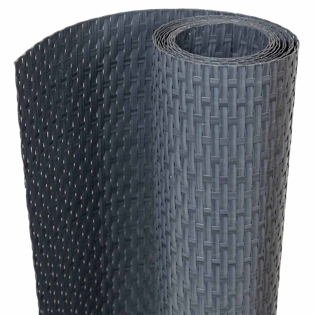 Balcony Screen Anthracite 300x80 cm Poly Rattan