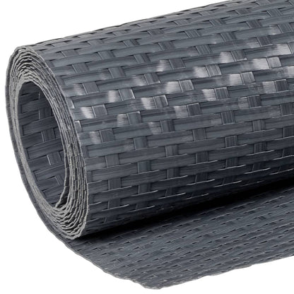 Balcony Screen Anthracite 300x80 cm Poly Rattan