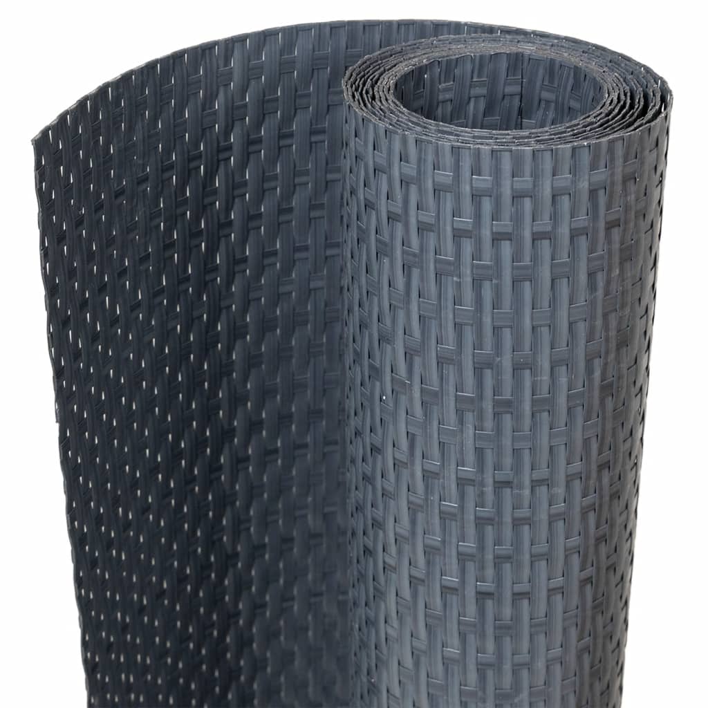 Balcony Screen Anthracite 400x90 cm Poly Rattan