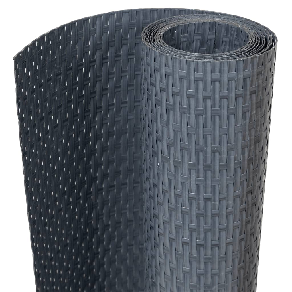 Balcony Screen Anthracite 500x90 cm Poly Rattan