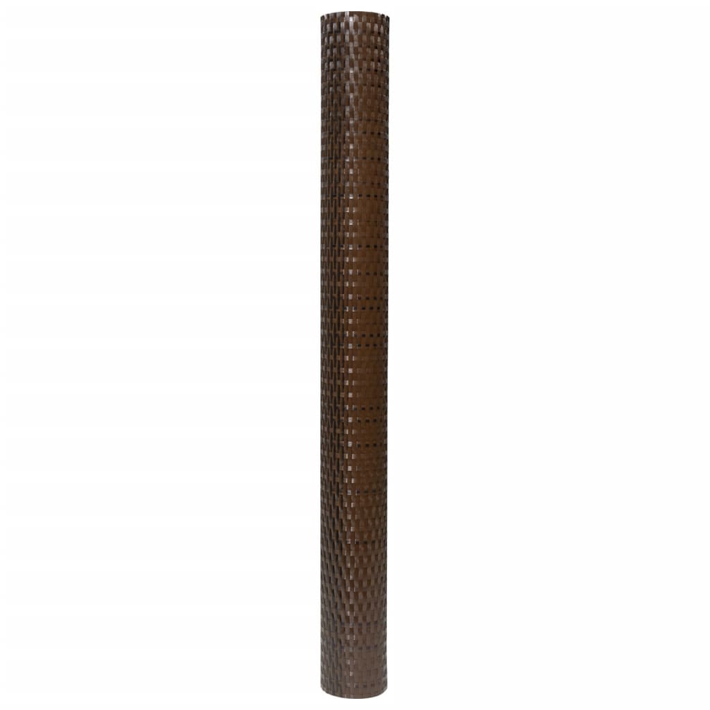 Balcony Screen Brown and Black 300x80 cm Poly Rattan