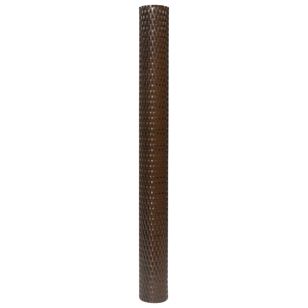 Balcony Screen Brown and Black 300x90 cm Poly Rattan