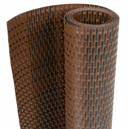 Balcony Screen Brown and Black 400x90 cm Poly Rattan