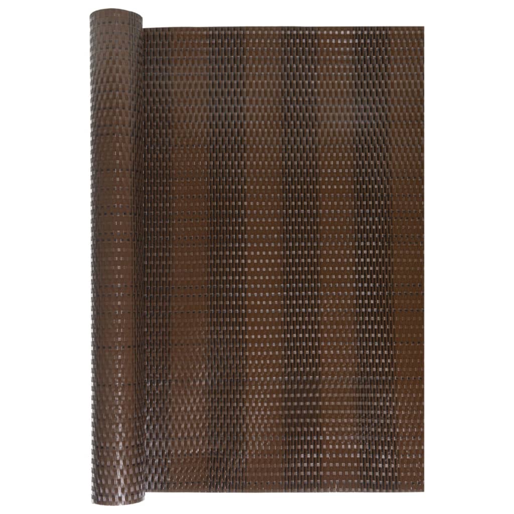 Balcony Screen Brown and Black 400x90 cm Poly Rattan