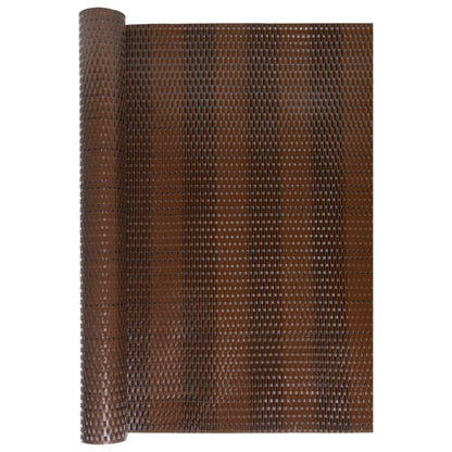 Balcony Screen Brown and Black 400x90 cm Poly Rattan