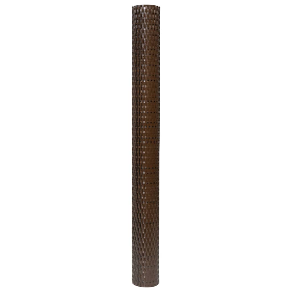Balcony Screen Brown and Black 400x90 cm Poly Rattan