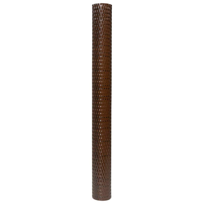 Balcony Screen Brown and Black 400x90 cm Poly Rattan