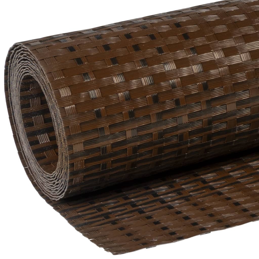 Balcony Screen Brown and Black 400x90 cm Poly Rattan