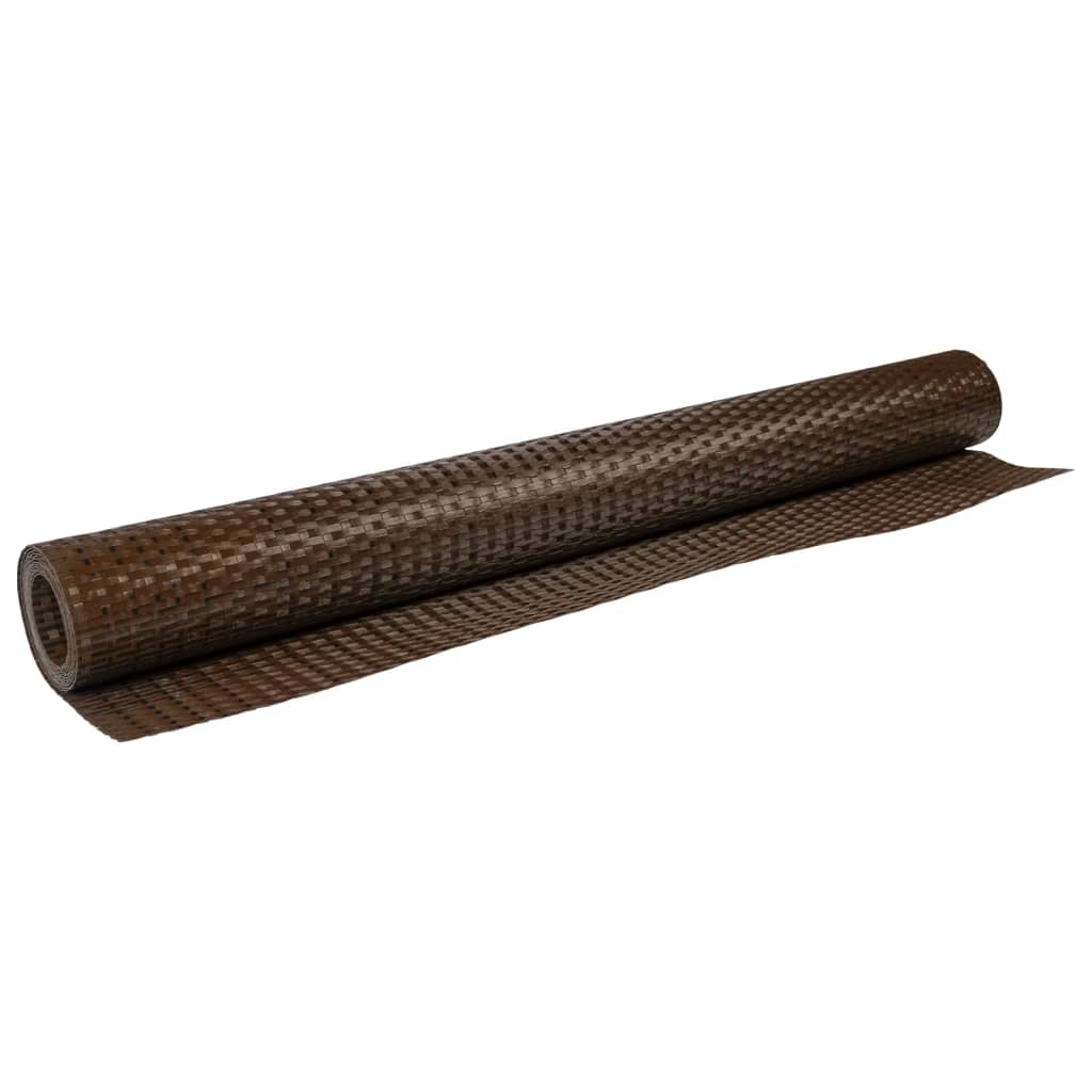 Balcony Screen Brown and Black 500x100 cm Poly Rattan