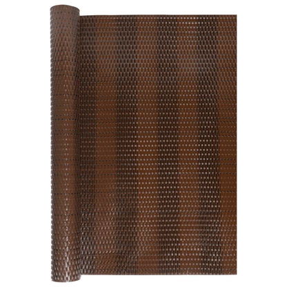Balcony Screen Brown and Black 1000x80 cm Poly Rattan