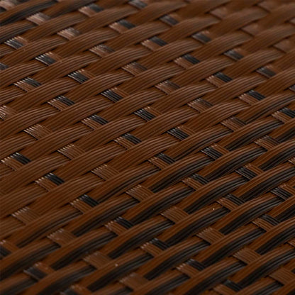 Balcony Screen Brown and Black 1000x80 cm Poly Rattan