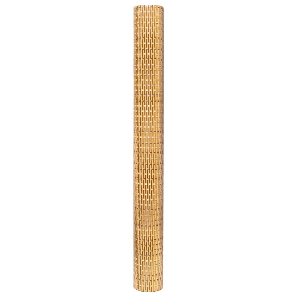 Balcony Screen Light Brown 300x80 cm Poly Rattan