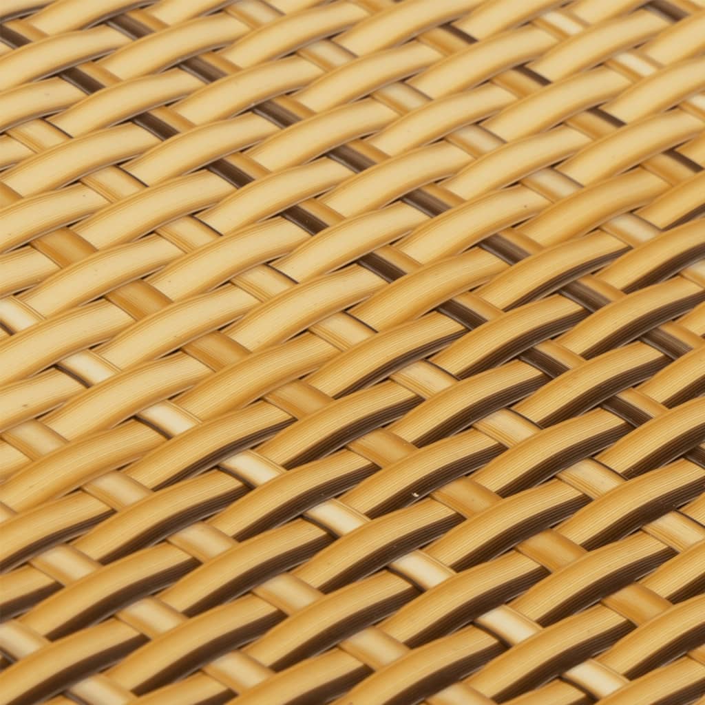Balcony Screen Light Brown 300x80 cm Poly Rattan