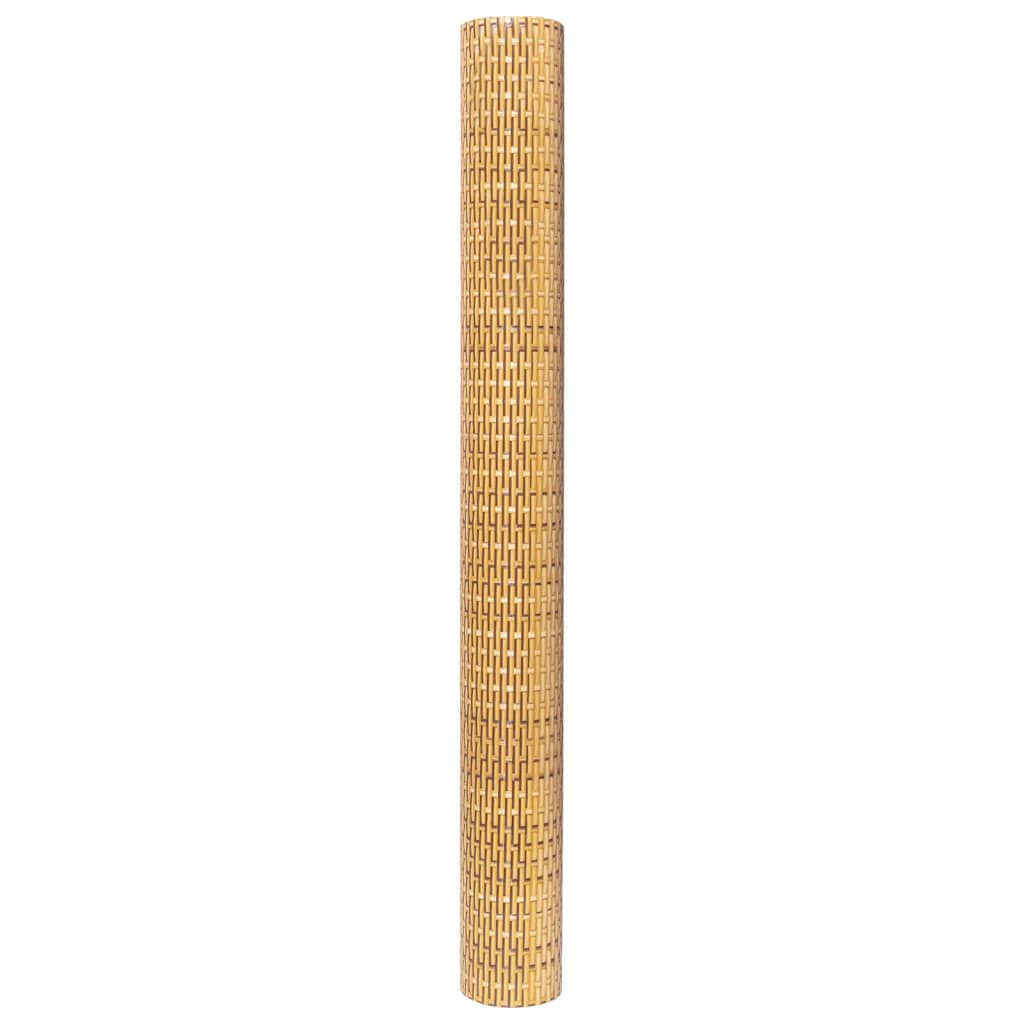Balcony Screen Light Brown 400x90 cm Poly Rattan
