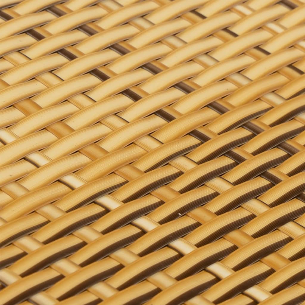 Balcony Screen Light Brown 400x90 cm Poly Rattan