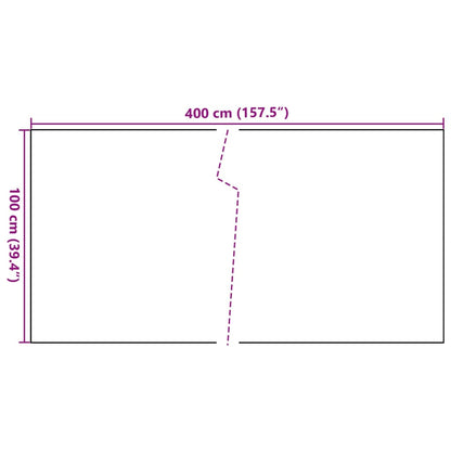 Balcony Screen Light Brown 400x100 cm Poly Rattan