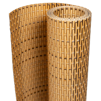 Balcony Screen Light Brown 600x80 cm Poly Rattan