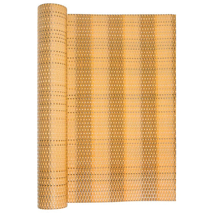 Balcony Screen Light Brown 600x80 cm Poly Rattan