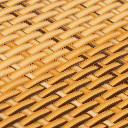 Balcony Screen Light Brown 600x80 cm Poly Rattan