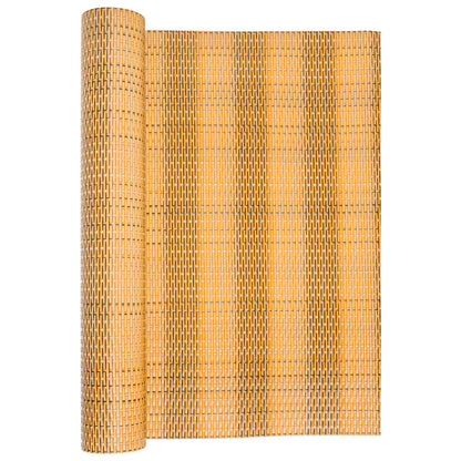 Balcony Screen Light Brown 1000x80 cm Poly Rattan
