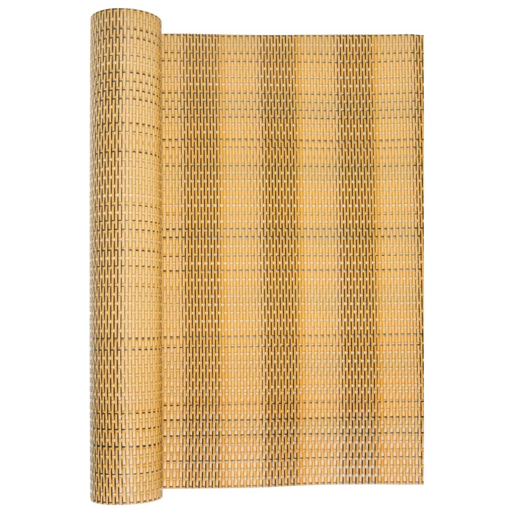Balcony Screen Light Brown 1000x100 cm Poly Rattan
