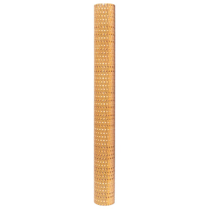 Balcony Screen Light Brown 1000x100 cm Poly Rattan
