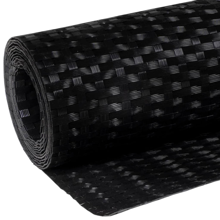Balcony Screen Black 300x80 cm Poly Rattan
