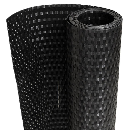 Balcony Screen Black 300x100 cm Poly Rattan