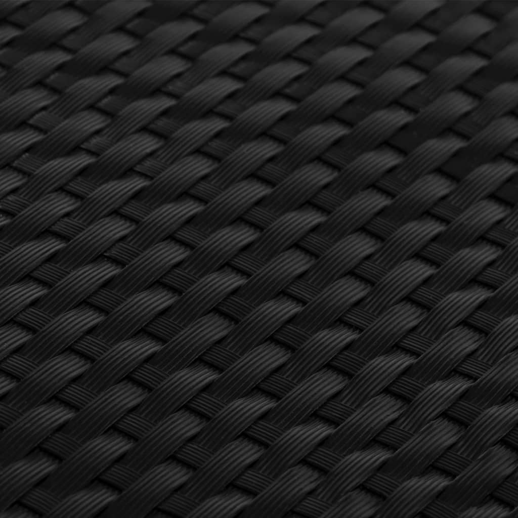 Balcony Screen Black 400x80 cm Poly Rattan