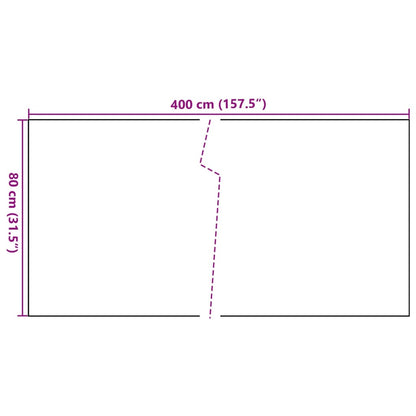 Balcony Screen Black 400x80 cm Poly Rattan