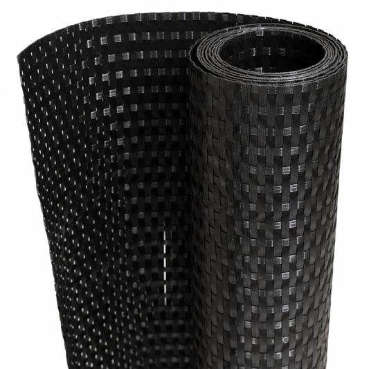 Balcony Screen Black 400x90 cm Poly Rattan