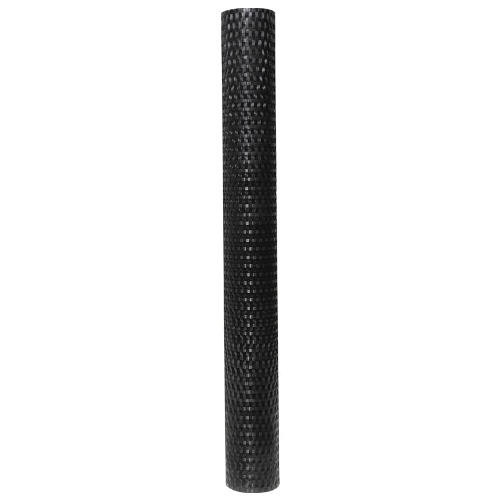 Balcony Screen Black 400x90 cm Poly Rattan