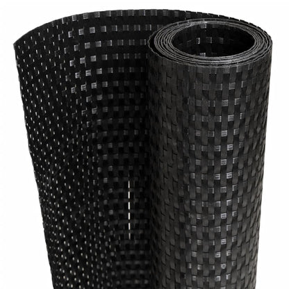 Balcony Screen Black 500x90 cm Poly Rattan