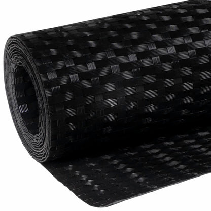 Balcony Screen Black 500x90 cm Poly Rattan
