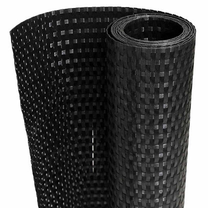 Balcony Screen Black 500x100 cm Poly Rattan