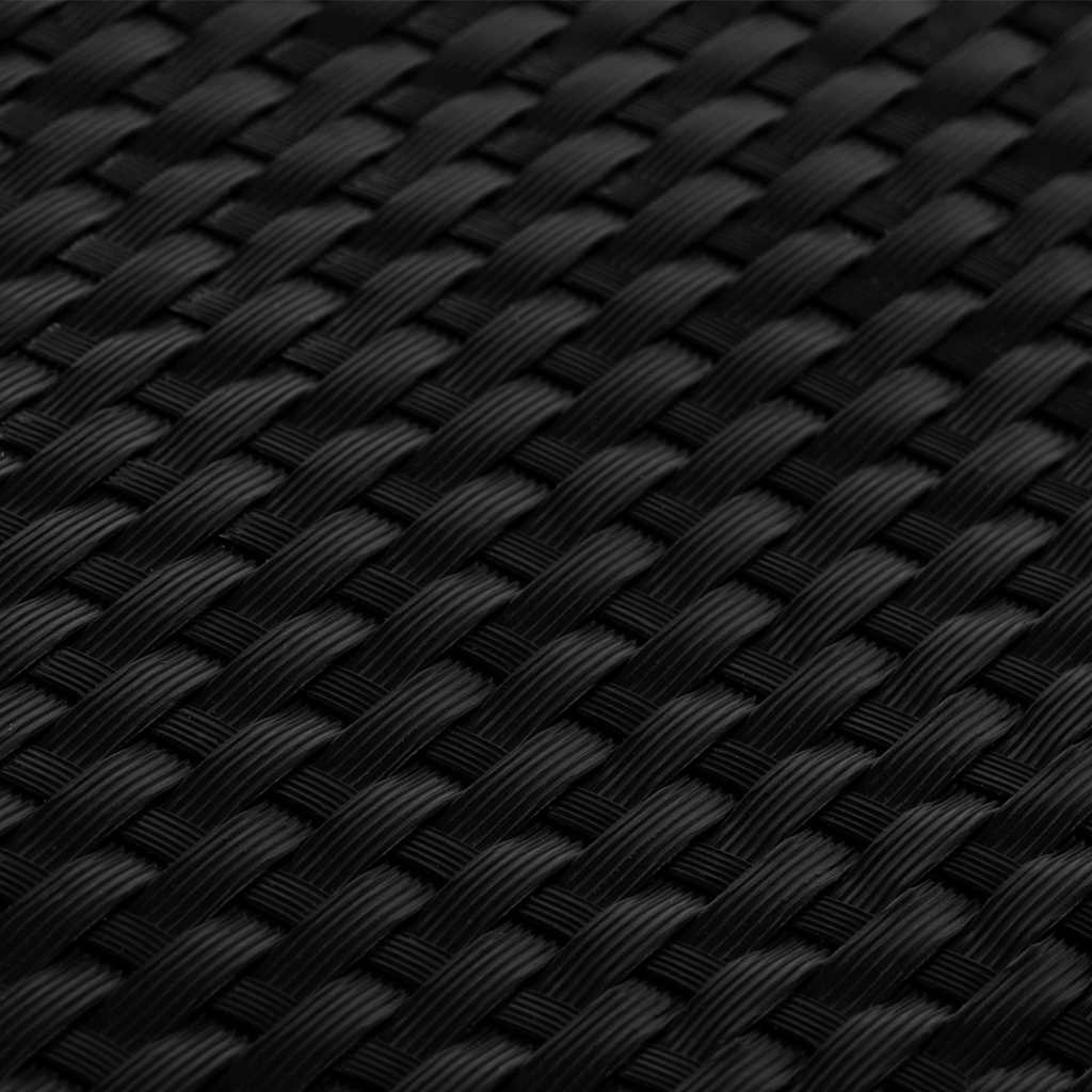 Balcony Screen Black 500x100 cm Poly Rattan
